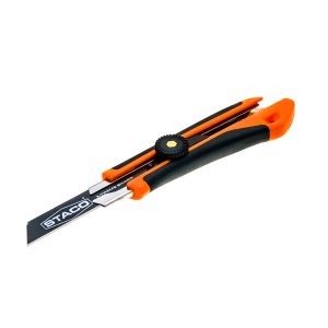 KNIV STACO 18MM M/FINNE LÅSEHJUL HEAVY DUTY