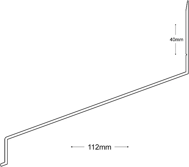 AL.VANNBORD 5321 SORT 112 MM RAL 9005 GL 80 - Bilde 2