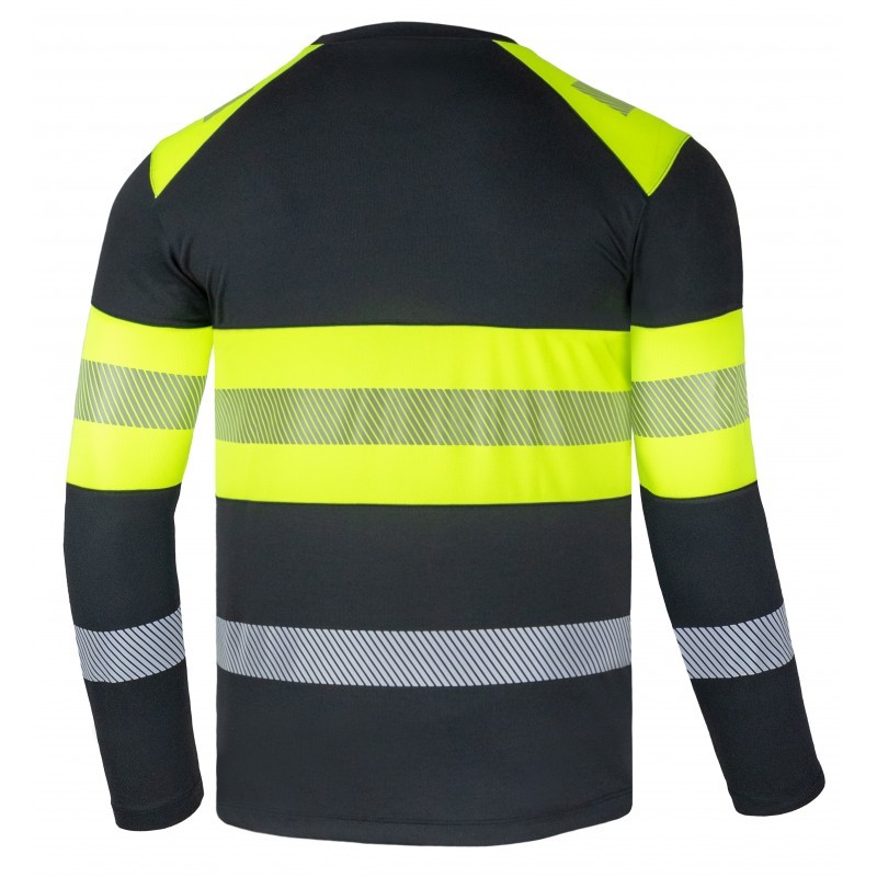 T-skjorte Long Arm Bergo Print Hi-Vis - Bilde 2